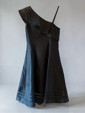 Adrianna Papell Black One-Shoulder A-Line Dress - Ms Sophistication! Respect!